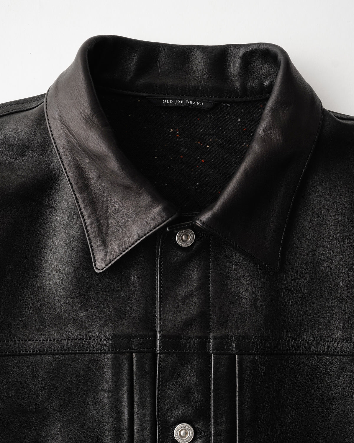PATINA HORSE-HIDE RIVETED JACKET - PATINA BLACK