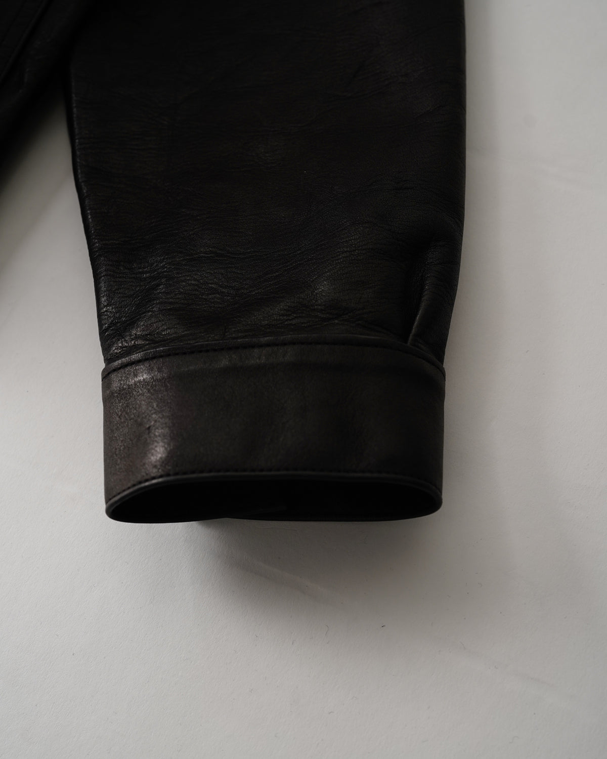 PATINA HORSE-HIDE RIVETED JACKET - PATINA BLACK