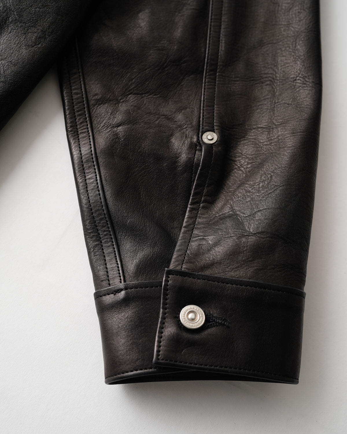 PATINA HORSE-HIDE RIVETED JACKET - PATINA BLACK