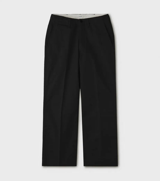 OFFICER TROUSERS(WIDE) - INK BLACK